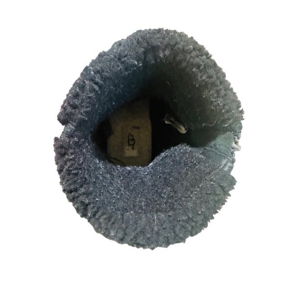 UGG Women Blayre II Shearling Genuine Cuff Suede Boots 1008220 Black 9.5 Snow - Picture 12 of 14